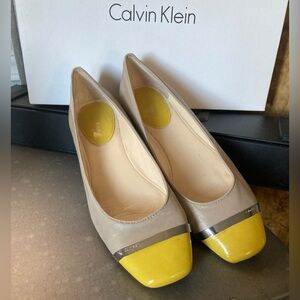 Calvin Klein Chic Women's Tan and Yellow Flats